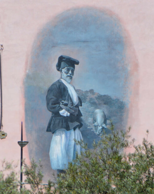 L’anziano porcaro Antoni Manca murales